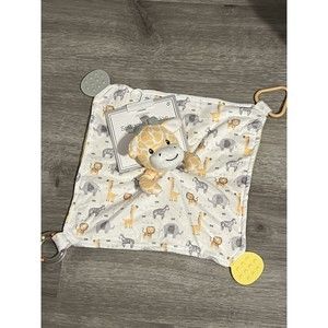 Modern Baby Giraffe Snuggle Security Blanket Blankie Lovey Teether Rattle New